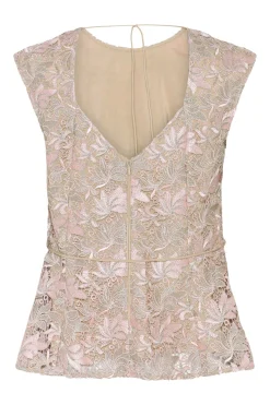 AdonidaBBOriia blouse Rose Gold flower BBW4862