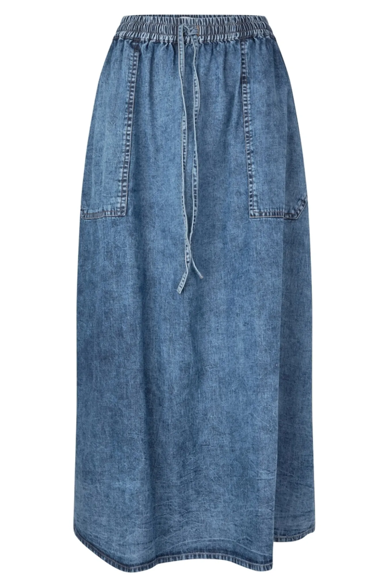 AkaneLL Maxi Skirt 100 Washed Denim 254202002
