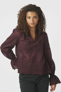 Amara Big Embroidery Burgundy 163032