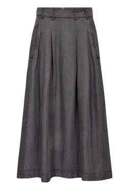 AnyaCC Denim Pleat Skirt 139Mid Grey 34181