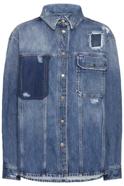 BALUCIA PATCH DENIM JACKET MEDIUM BLUE WASHED 50405337