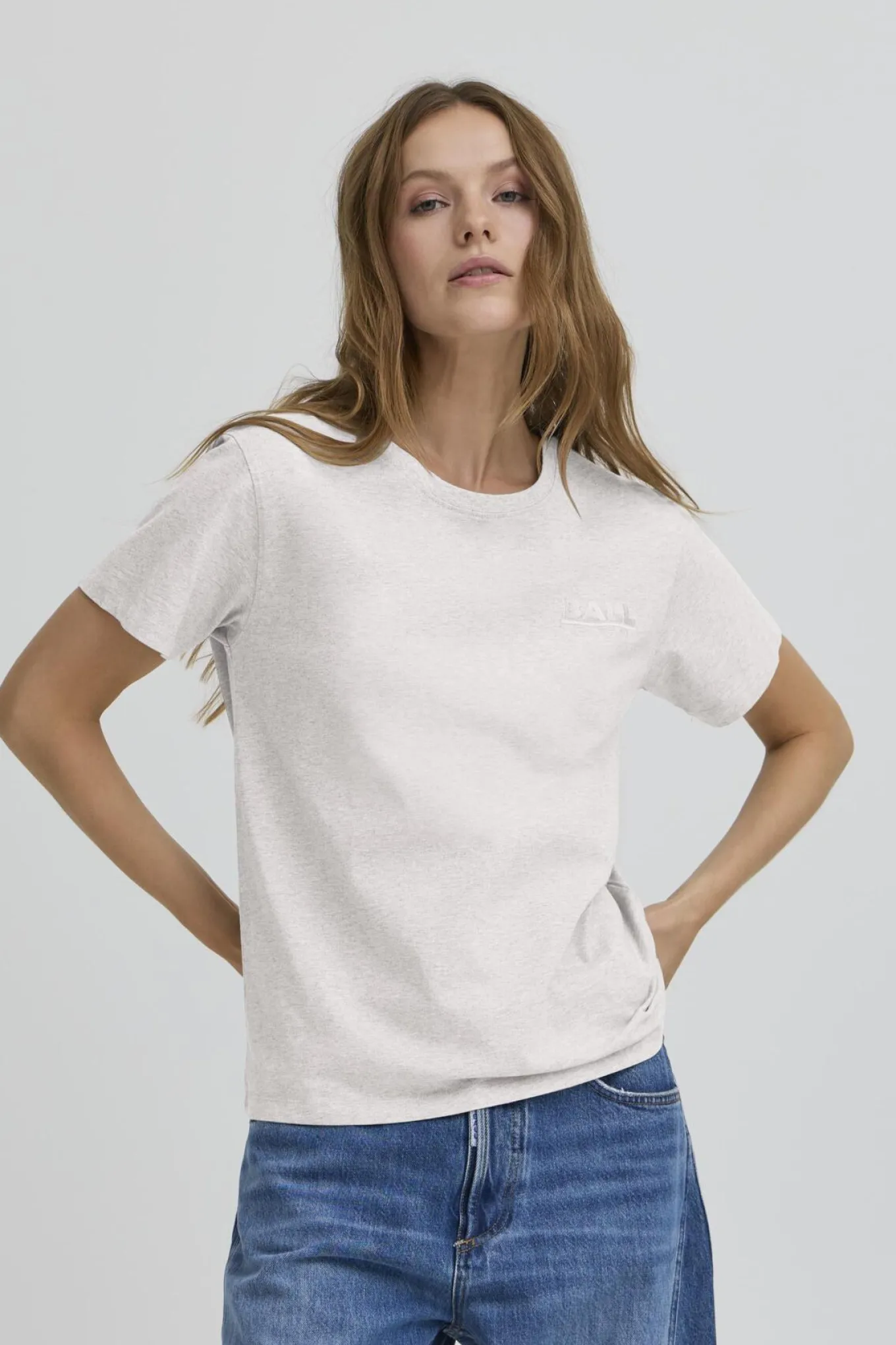 BASIMONA Tshirt MEDIUM GRAY MELANGE 90000593 50405380
