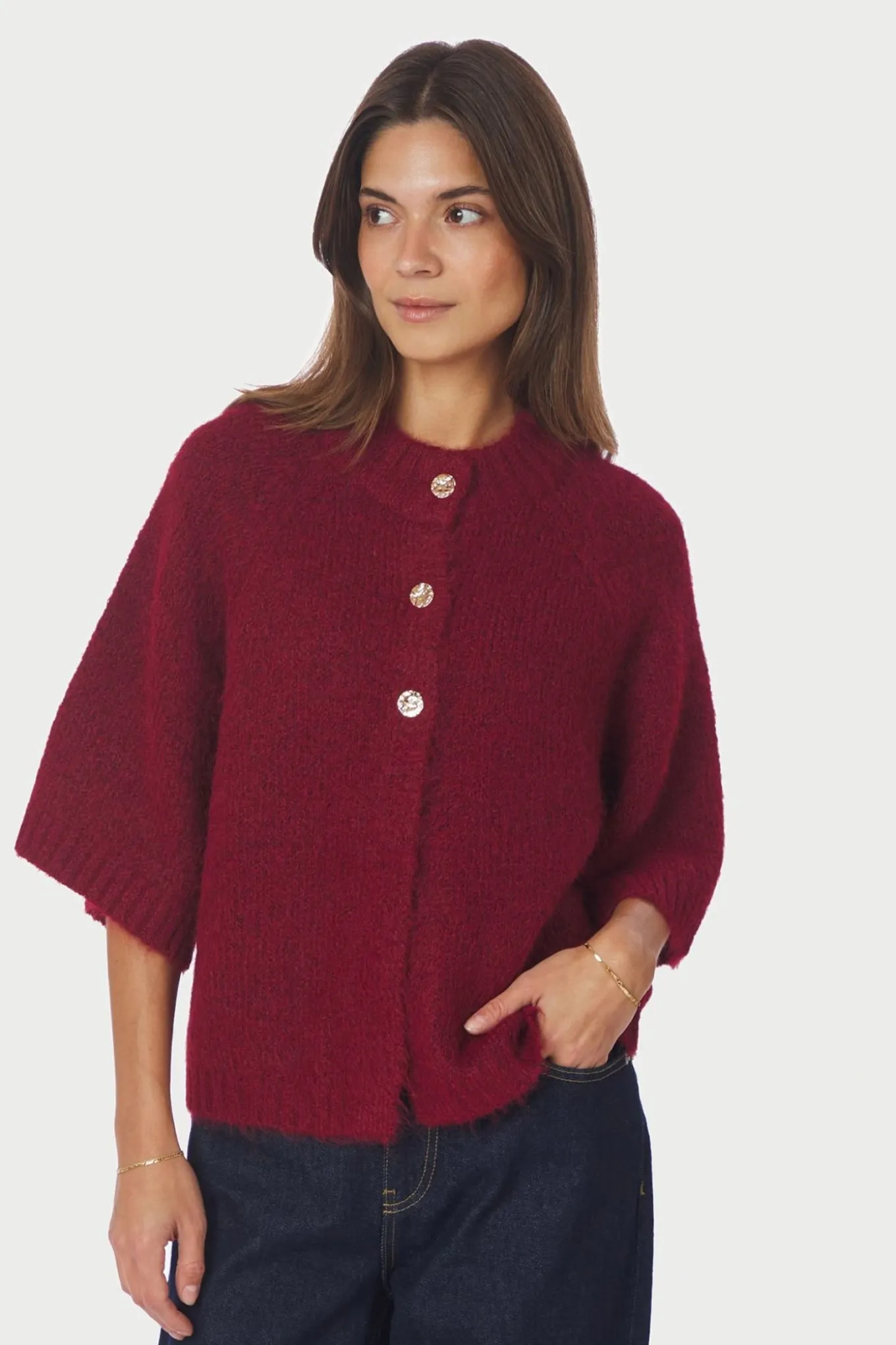 Benuta Fluffy Dark Red 165816