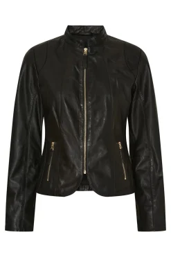 Biker Jacket Black w. Light Gold acc. 100278