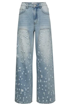 Bleach Distressed Patch Tall J Bleached Denim HL10354
