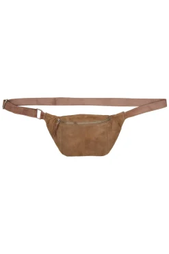 BTFOPHELIA Suede Bumbag Nude Brown w. Silver acc. 180058