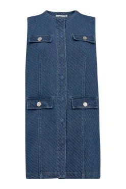 Bulky Denim Dress Denim blue HL10138