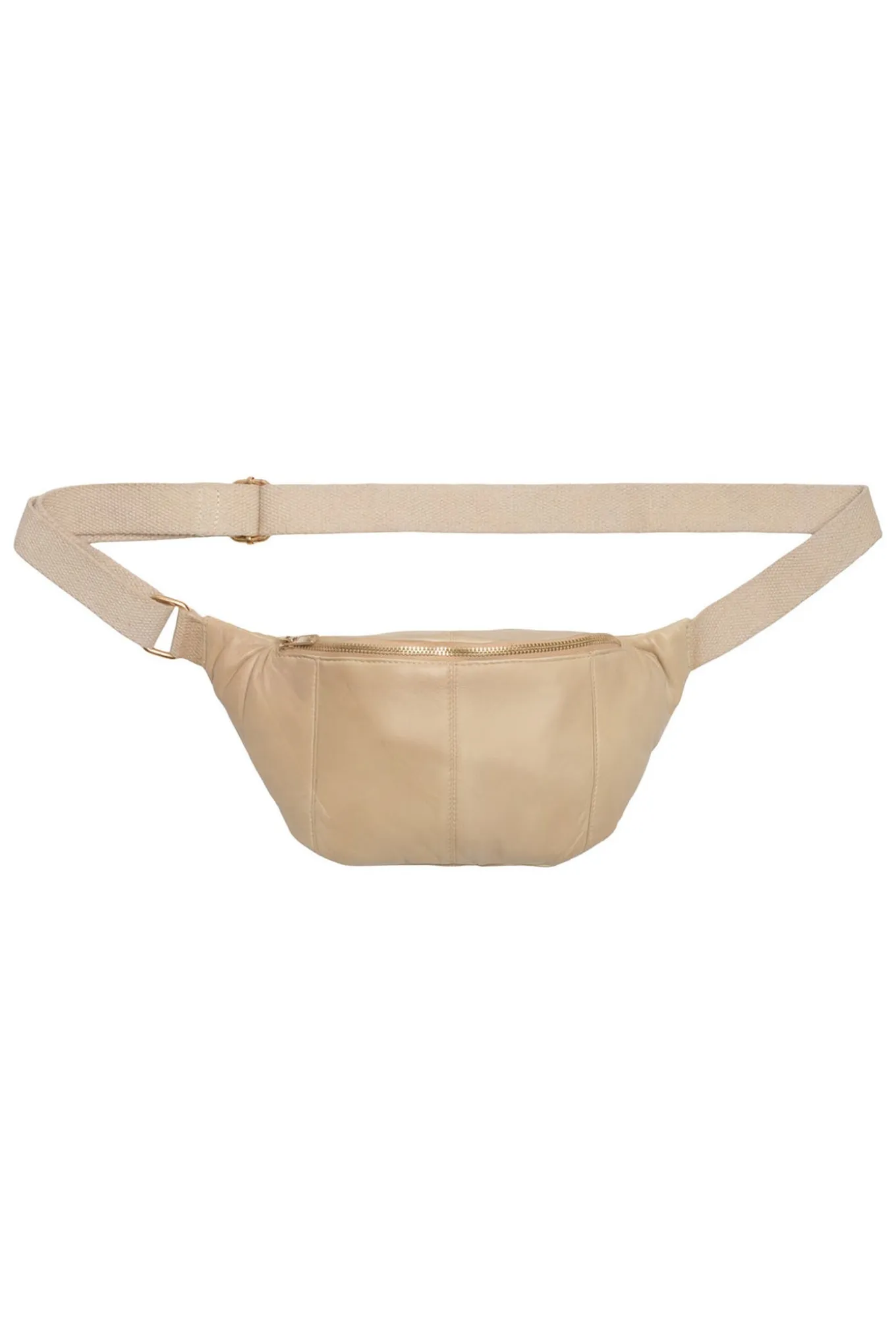 Bum bag Satin Beige w. Light Gold acc. 100093