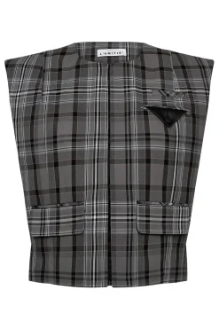 Camel Line Mega Check Box Wais Mid Grey HL10218