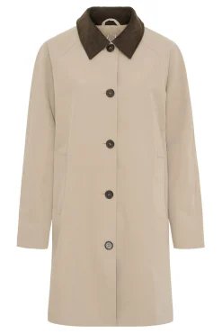 Coat w. Corduroy collar SAND 40490