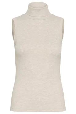 DagnaIW Melange Rollneck Top ECRU 30107007