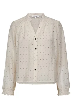 DallyCC Dot VShirt 11Off white 45007