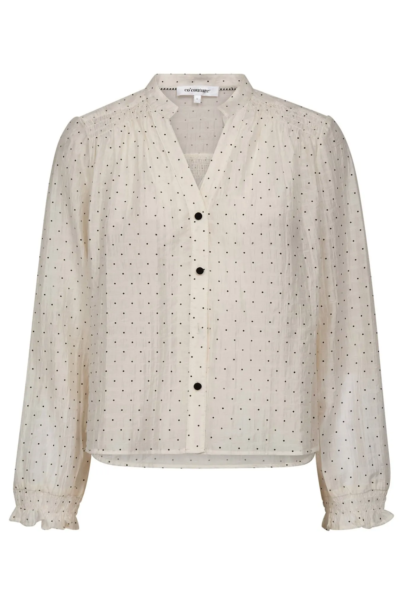 DallyCC Dot VShirt 11Off white 45007