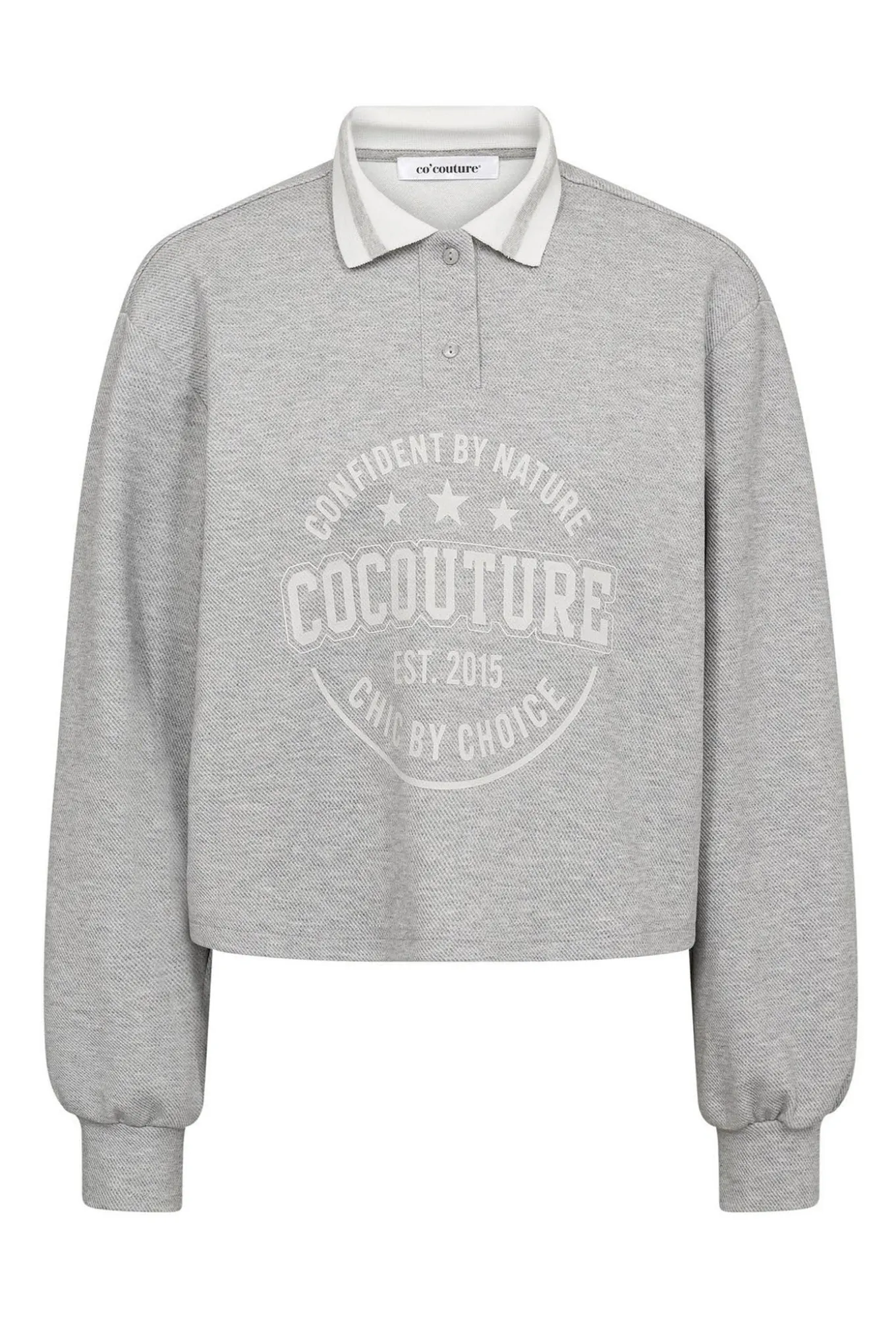 DengiCC Polo Crop Sweat 57Grey Melan 47009