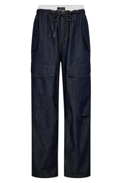 Denim Cargo Pull On Tall Trous Dark Denim HL10356