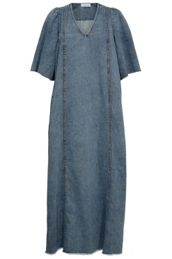 Denim Raw Hem Dress Denim blue HL10226