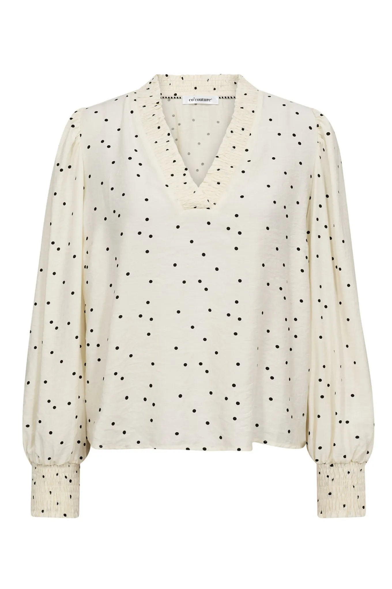 DiemCC Dot VBlouse 1196OffWhiteB 45062