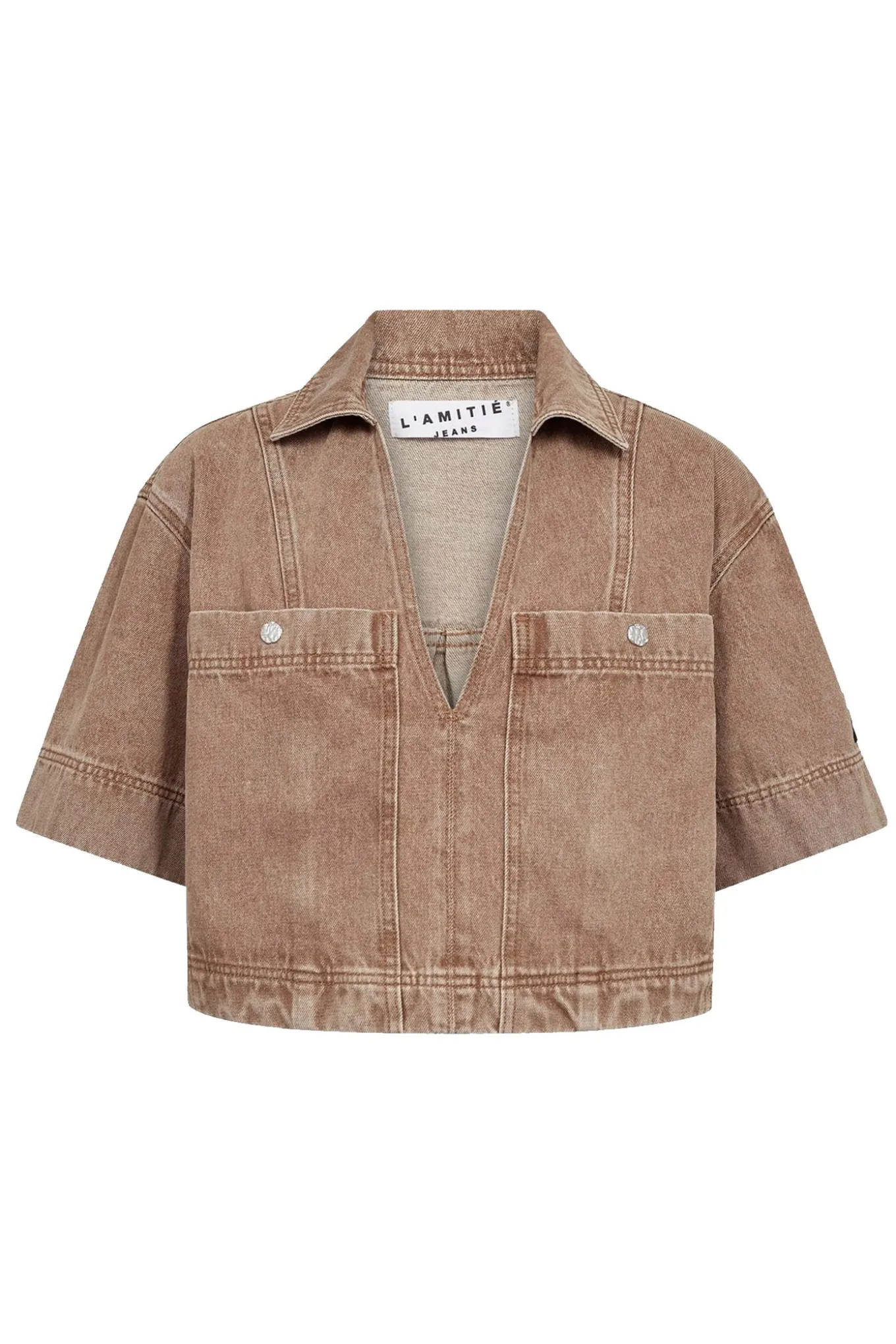 Drew Denim Top Camel CAMEL HL10575
