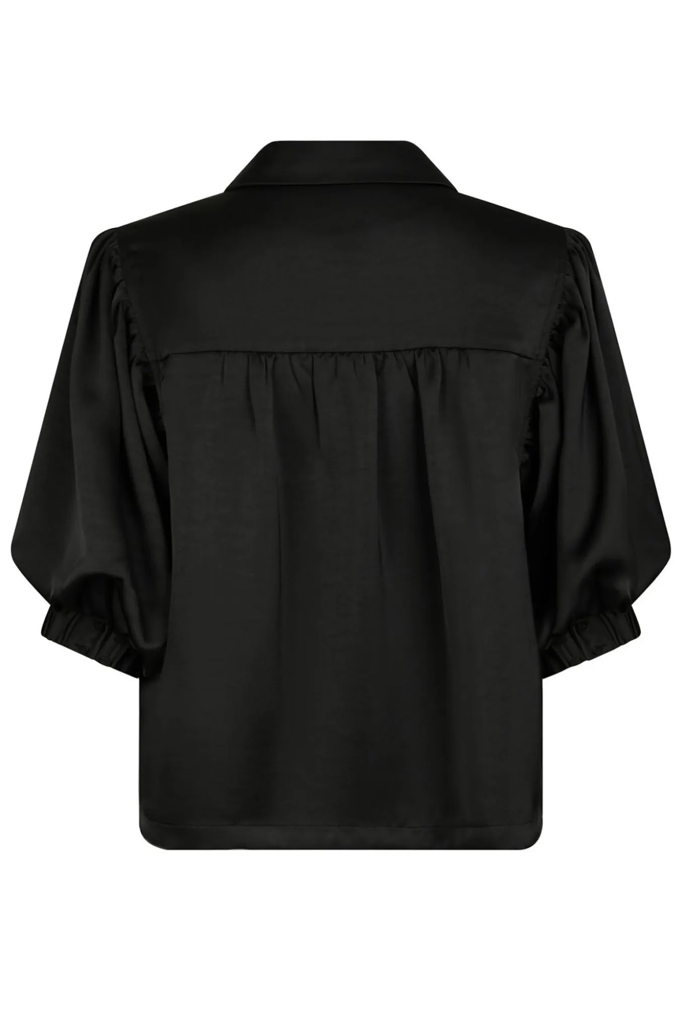 Etta Heavy Sateen Shirt Black 167036