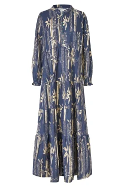 EvelynLL Maxi Dress LS 23 Dark Blue 254403010