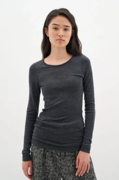 FangIW TShirt LS Granite Melange 30106096