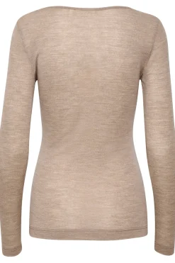 FangIW TShirt LS Oatmeal Melange 30106096