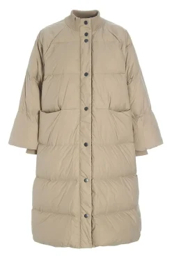 Feather down frakke med knappe STONE 25720925437