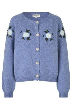GracelynnLL Knit Cardigan LS 24 Blue Melange 254975020