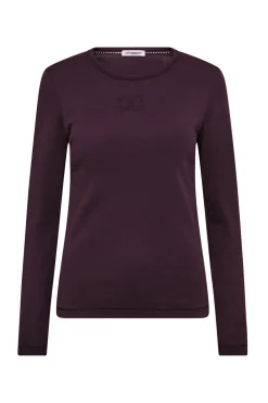 GrannyCC Embroidery LS Tee 67Plum 33180