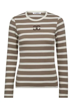 GrannyCC Rib Emb LS Blouse 11154OW/Walnut 43007