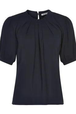 Grazia blouse 1/2 sleeves plai Navy 14852