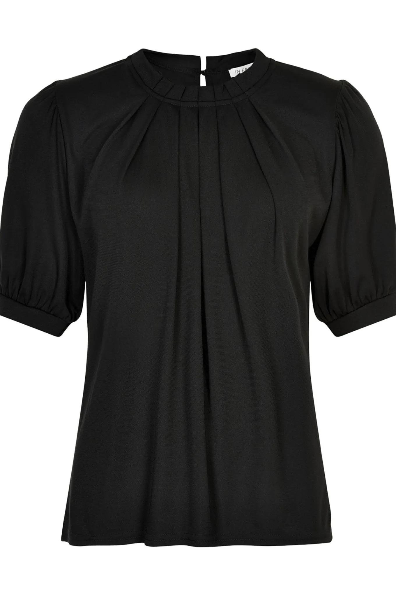 Grazia blouse 1/2 sleeves plai SORT 14852