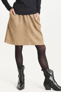 Gudrun short skirt Light brown 16802