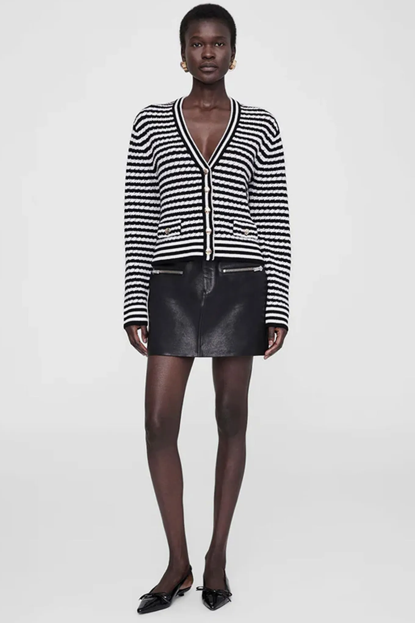 Gwen Black Ivory Striped A0910484