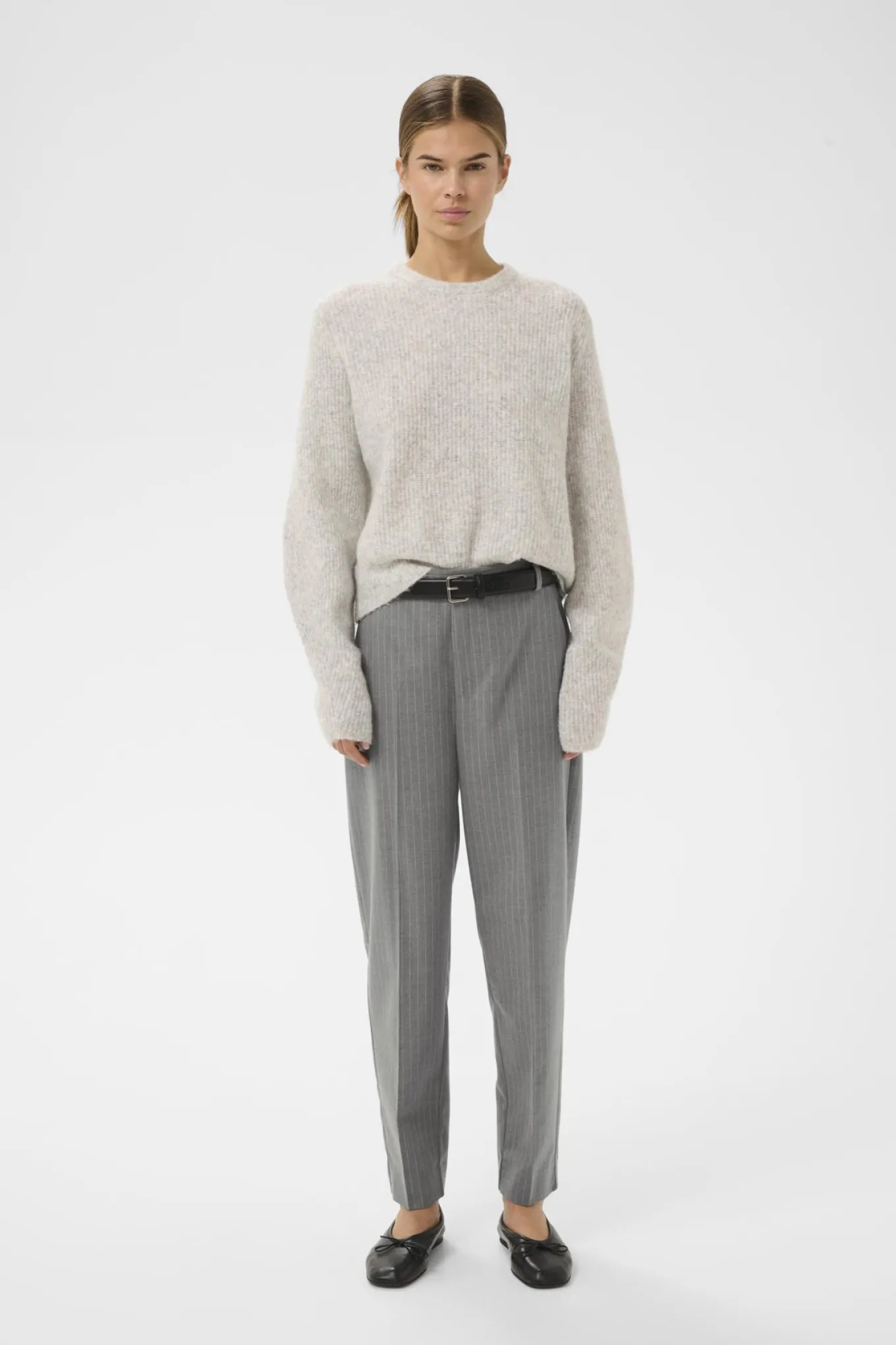 HOSANNAIW CIGARETTE PANT New Light Grey Melange 30028 30112225