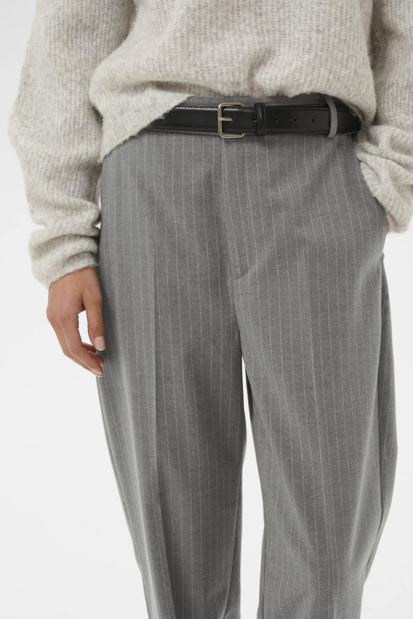 HOSANNAIW CIGARETTE PANT New Light Grey Melange 30028 30112225