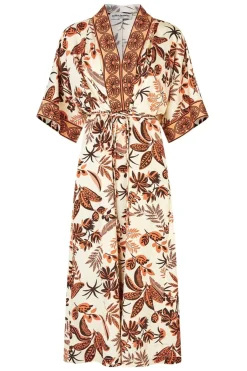 Jemimall Maxi Dress 3/4 Creme 261103004