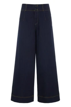 Jinzu vide bukser Dark Denim 26124455607