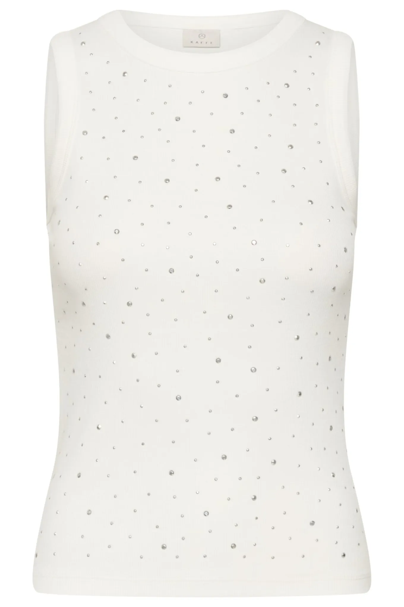 KAcarna Rhinestone Top 10510590 Chalk