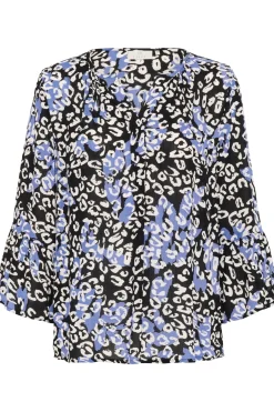 KAlea Blouse Blue Leopard