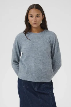 KAniel Crew Neck Pullover Windward Blue Melange 10510744