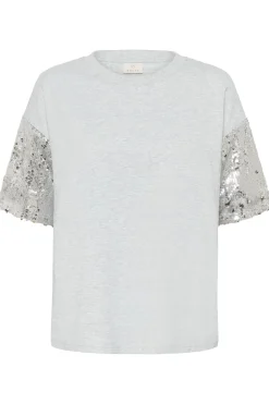 KAselvina TShirt Light Grey Melange 100126 10511406