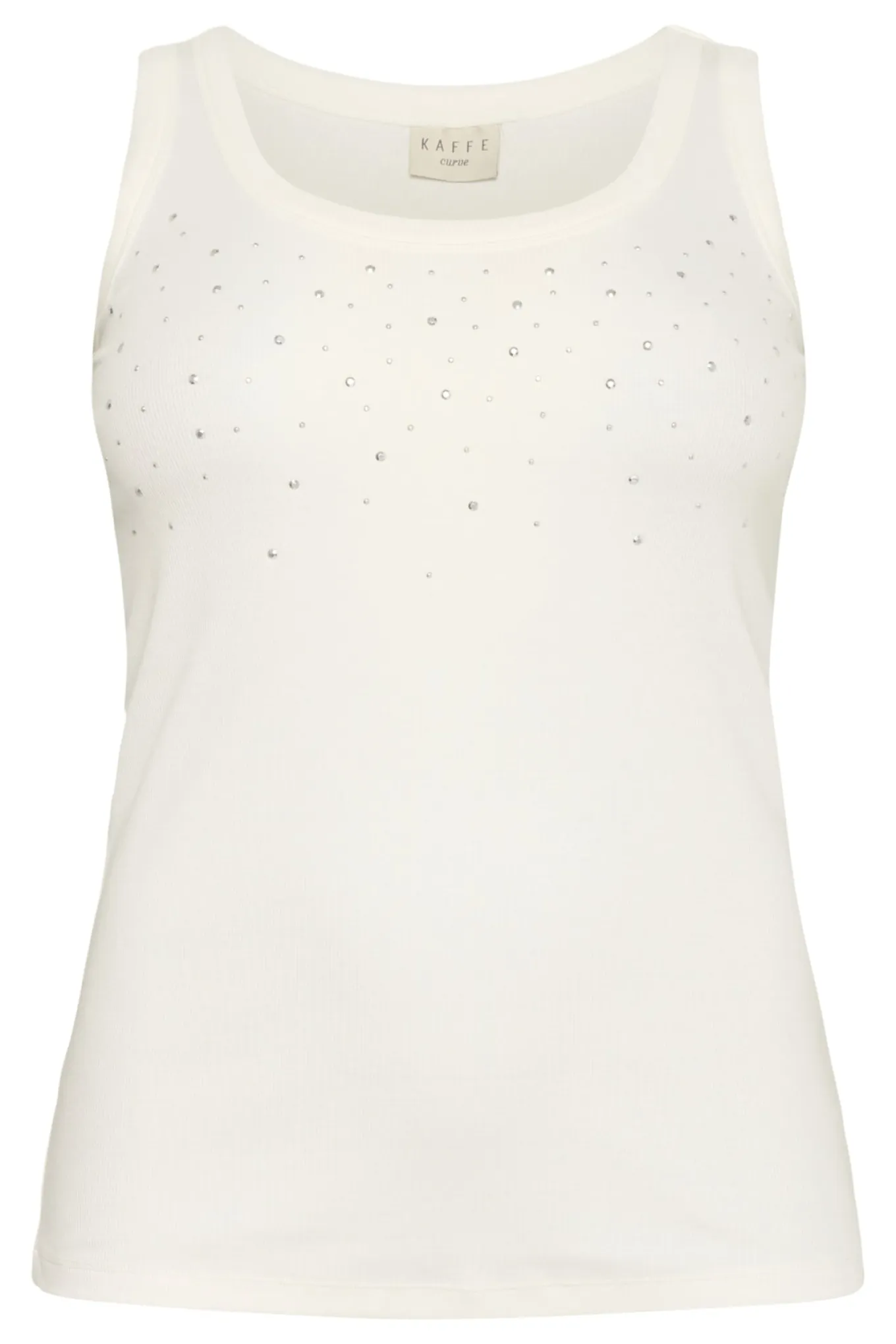 KCcarina Rhinestone Tank Top Chalk