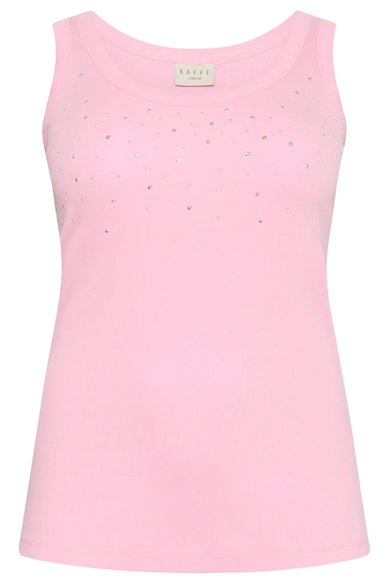 KCcarina Rhinestone Tank Top Prism Pink