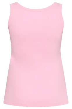 KCcarina Rhinestone Tank Top Prism Pink