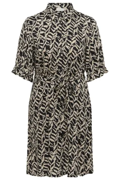 KCdena Dress Black/Feather Grey Lines 10583991