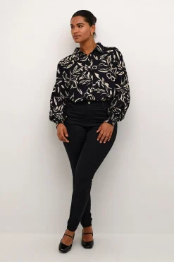 KCflora Shirt Black/Sand Painted Flower 10582552