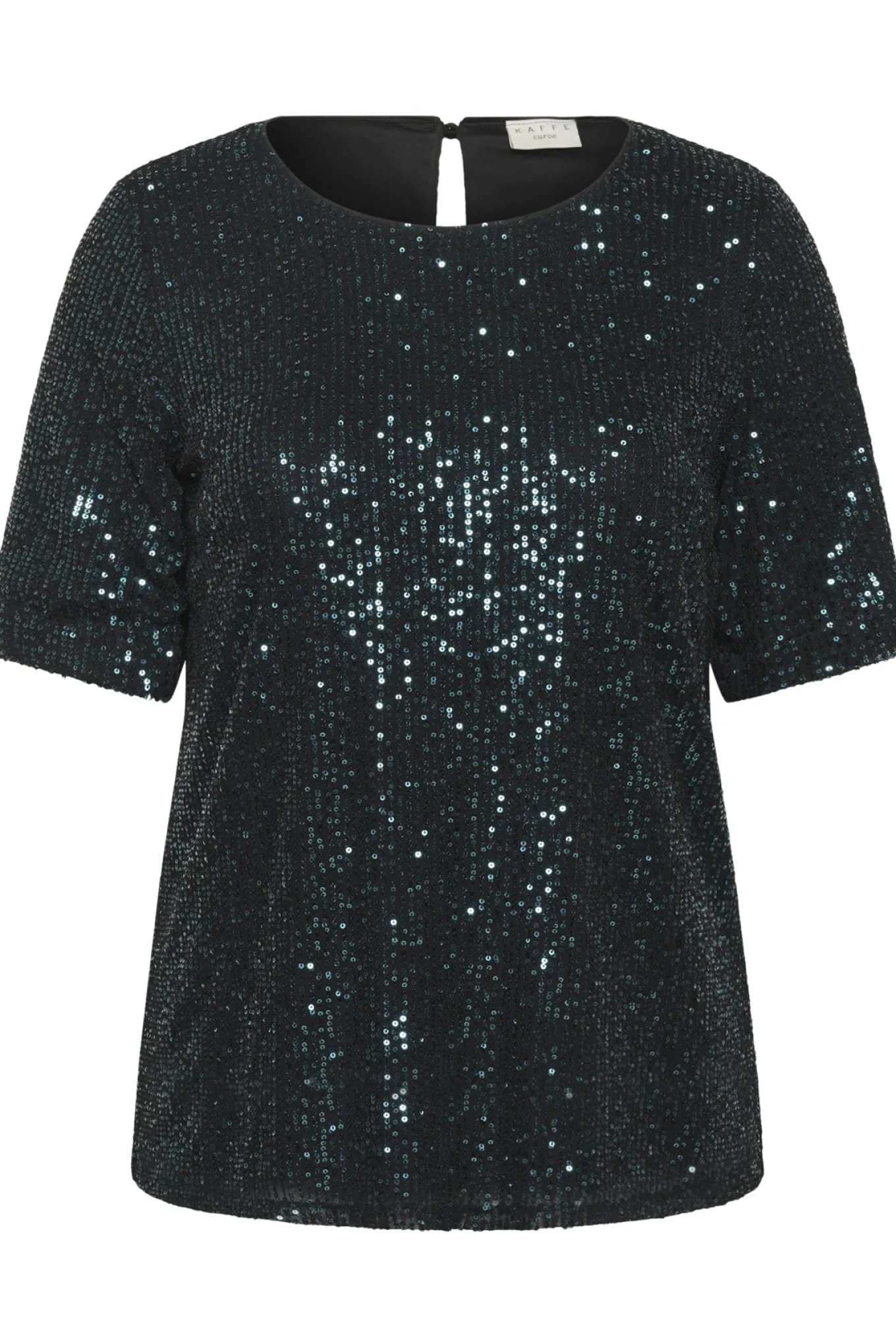 KClaila SS Blouse Dark Green Sequin 10583883