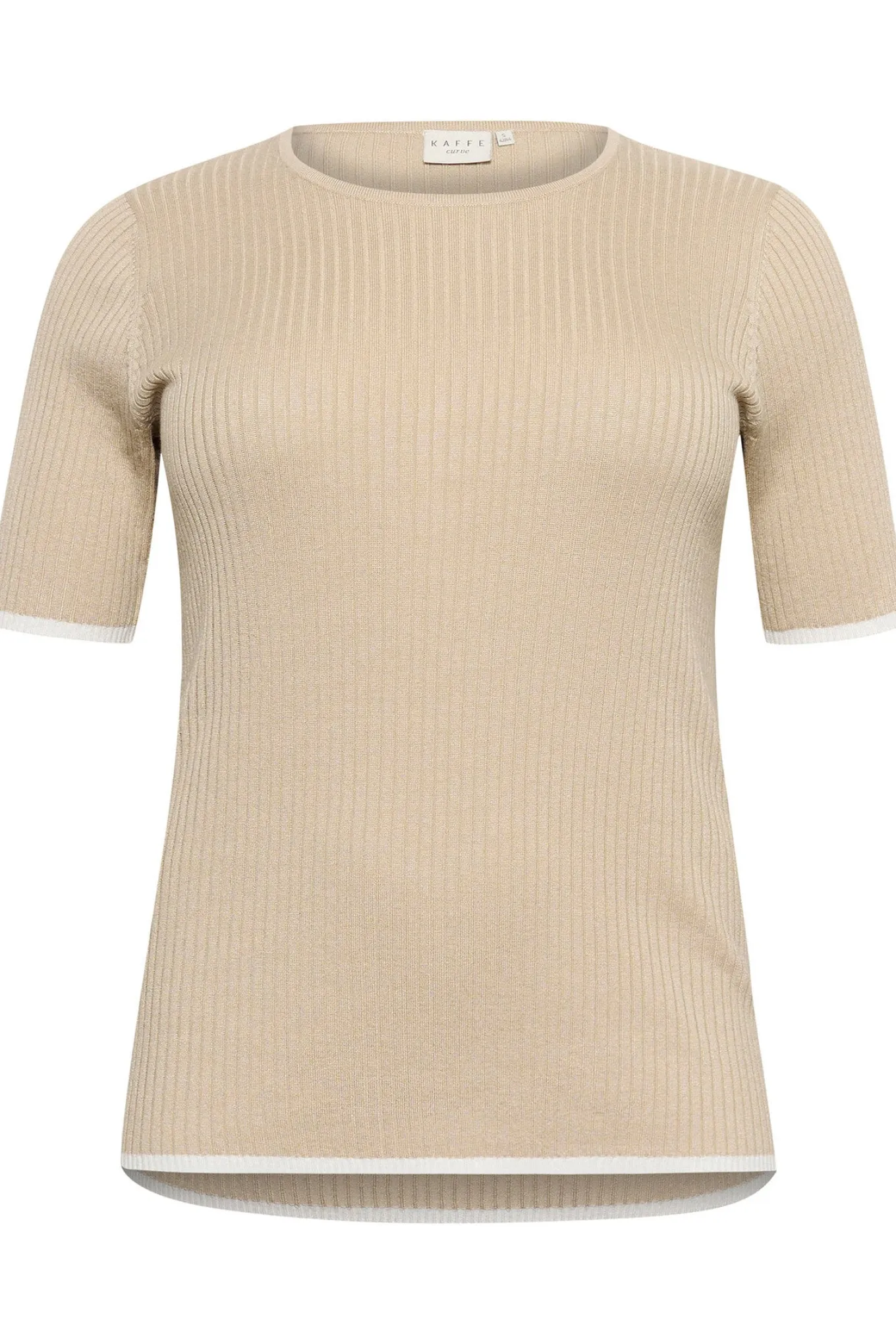 KClizzy rib contrast Pullover Feather G. with Chalk contrast