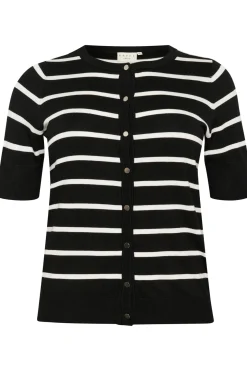 KClizzy Short SL Cardigan Black/Chalk Stripe